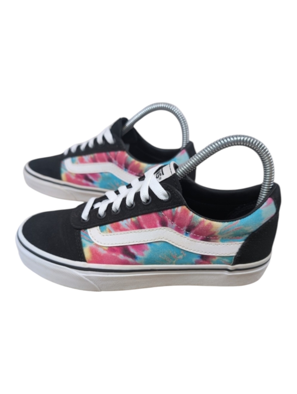 Vans Old School Spiral Tie Dye Rainbow Black Skate Sneaker Shoes Women's 6.5